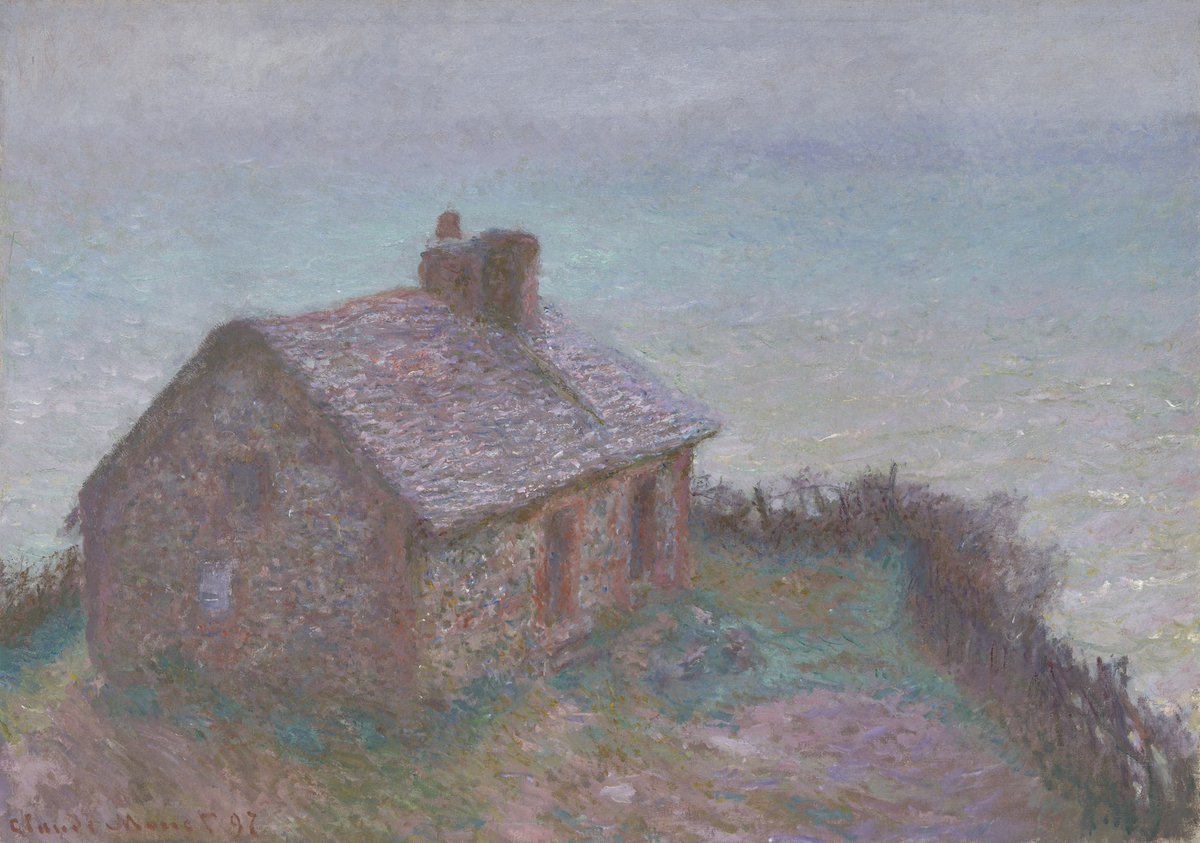 Claude Monet, The Customs House at Varengeville, 1897 #europeanart #artinstituteofchicago artic.edu/artworks/16542/