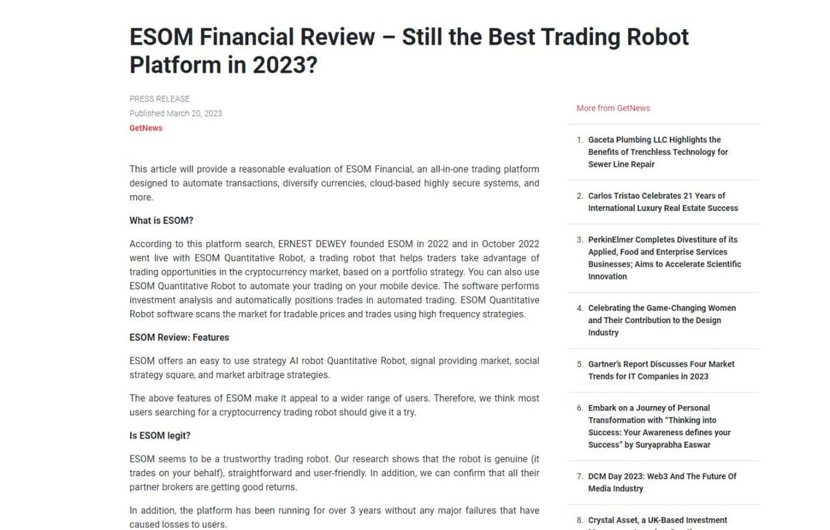 esomAugusto's tweet photo. Google can check the latest ESOM reports, followed by more than 300 world-renowned media

💎📈🟢 It was reported by world renowned media enough to prove the legitimacy of this company and its great achievements.

💻#⃣👰‍♂️ https://t.co/NiHKIT4rlu

🌐 Google search🔍 ESOM. https://t.co/Z5nK8uZQcr