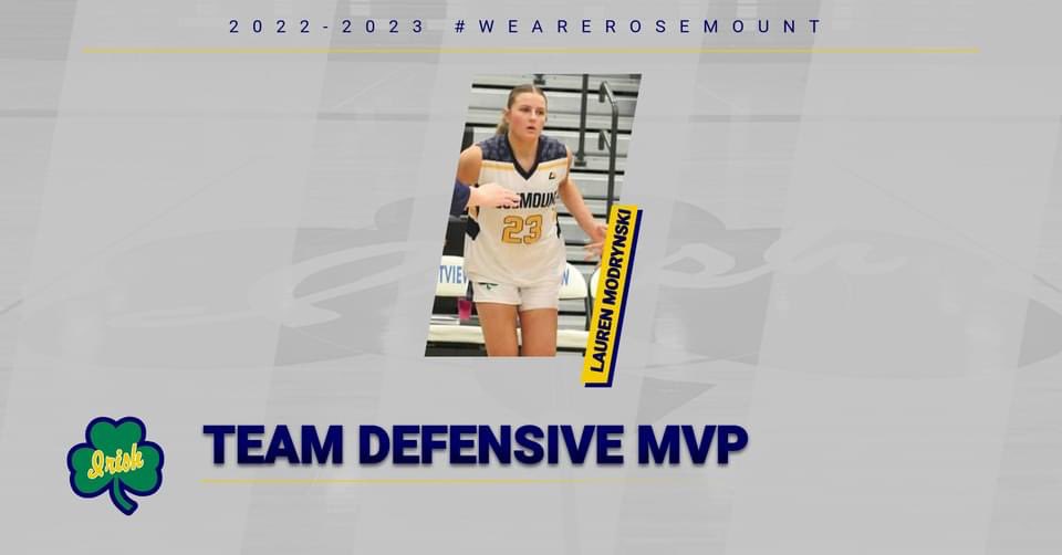Congrats to <a href="/laurenmodrynski/">Lauren modrynski</a> for being voted Team Defensive MVP #Standard!