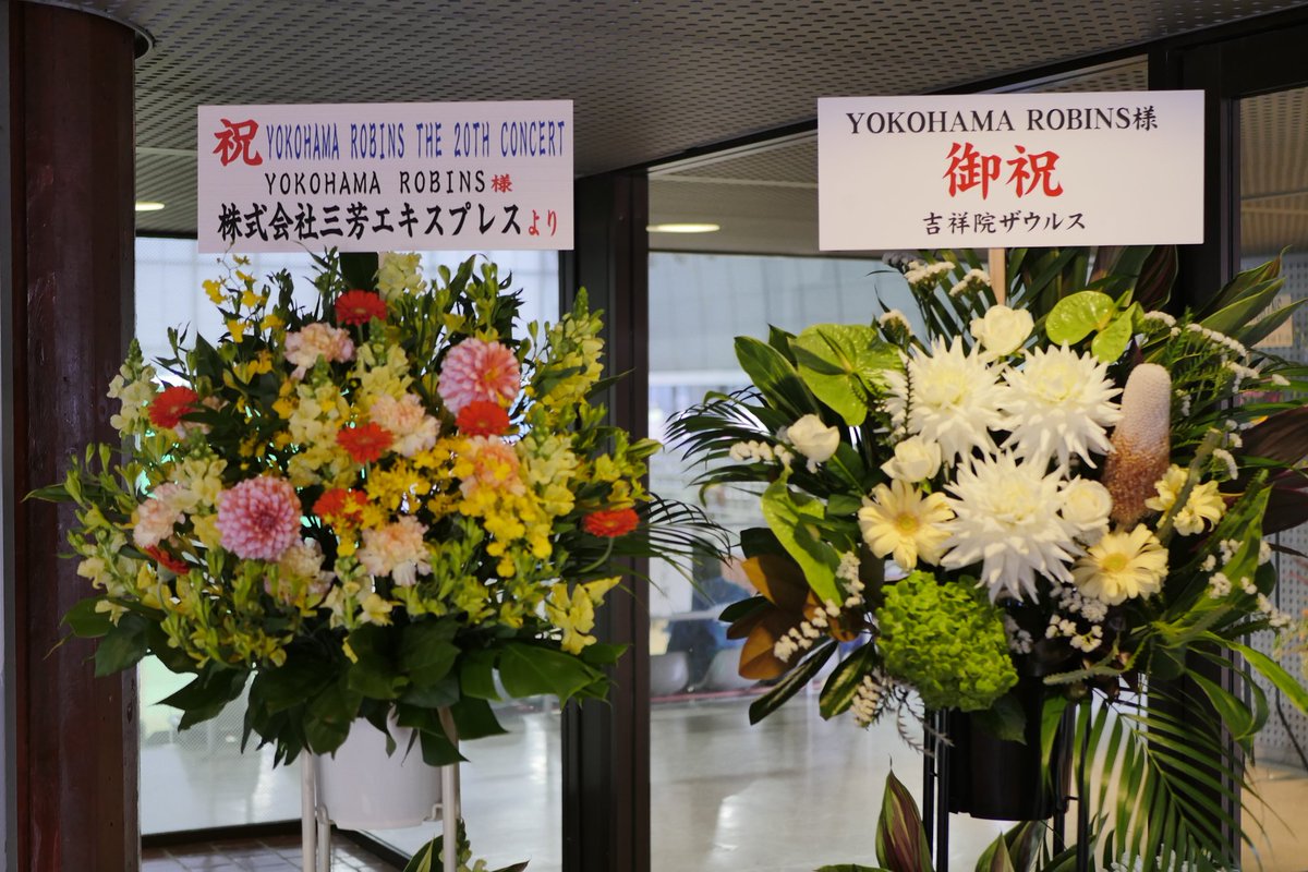 YOKOHAMAROBINS's tweet photo. 沢山の花束を頂戴しております。
#ロビコン2023

@SRVanguardJP様
@ESTEAM_official様
横浜市立太尾小学校マーチングバンド様
横浜市立下野庭小学校 マーチングバンド様
@zaurus2019様
@AnbainBlueBirds様
株式会社三芳エキスプレス様
@tytworks 様
お祝い
@PALS_TOKYO様

誠にありがとうございます。 https://t.co/axeJVUM8cS