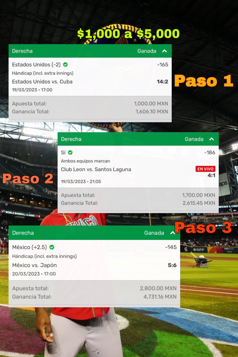 hugowx_'s tweet image. Otroo Reto Escalera que  GANAMOS🪜🤩

Dos días consecutivos ganando 2 Retos Escalera gratuitos, convertir $1,000 a $5,000 ✅✅✅

¿Hago otro Reto mañana? 👀
Activa Notificaciones, atención a mi sig Tweet⏳

Regalaré $3,000:
- Manera aleatoria entre ♥️🔄🗯️
- Seguirme @hugowx_