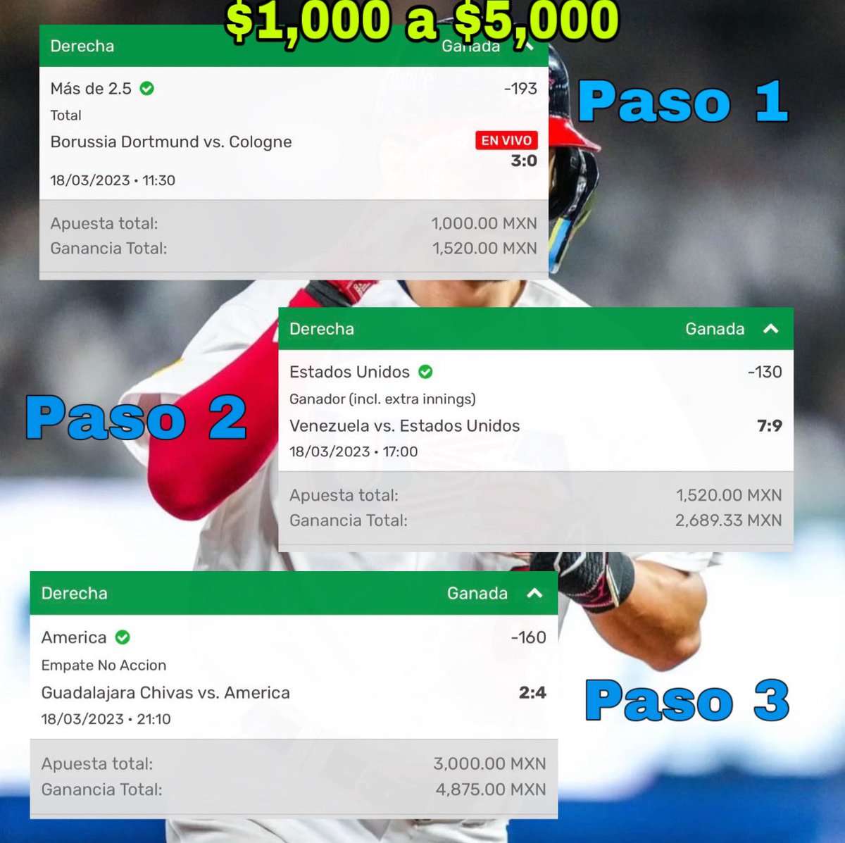 hugowx_'s tweet image. Otroo Reto Escalera que  GANAMOS🪜🤩

Dos días consecutivos ganando 2 Retos Escalera gratuitos, convertir $1,000 a $5,000 ✅✅✅

¿Hago otro Reto mañana? 👀
Activa Notificaciones, atención a mi sig Tweet⏳

Regalaré $3,000:
- Manera aleatoria entre ♥️🔄🗯️
- Seguirme @hugowx_