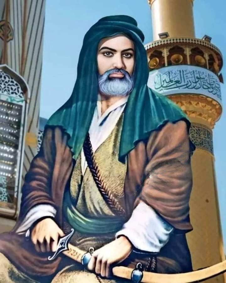 السلام على خير البرية من بعد أحمد علي الدر والذهب المصفى وباقي الناس كلهم تراباً مدد يا علي مدد مدد يا أمير المؤمنين