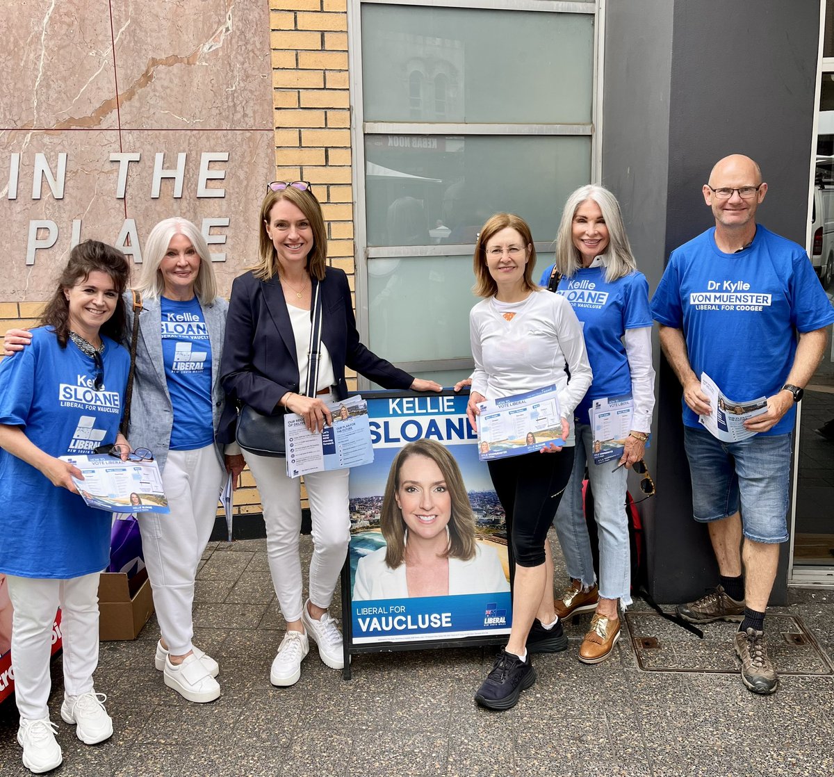 Out with our @LiberalNSW team supporting the wonderful @kelliesloane! #womenforelection @YoungLibs