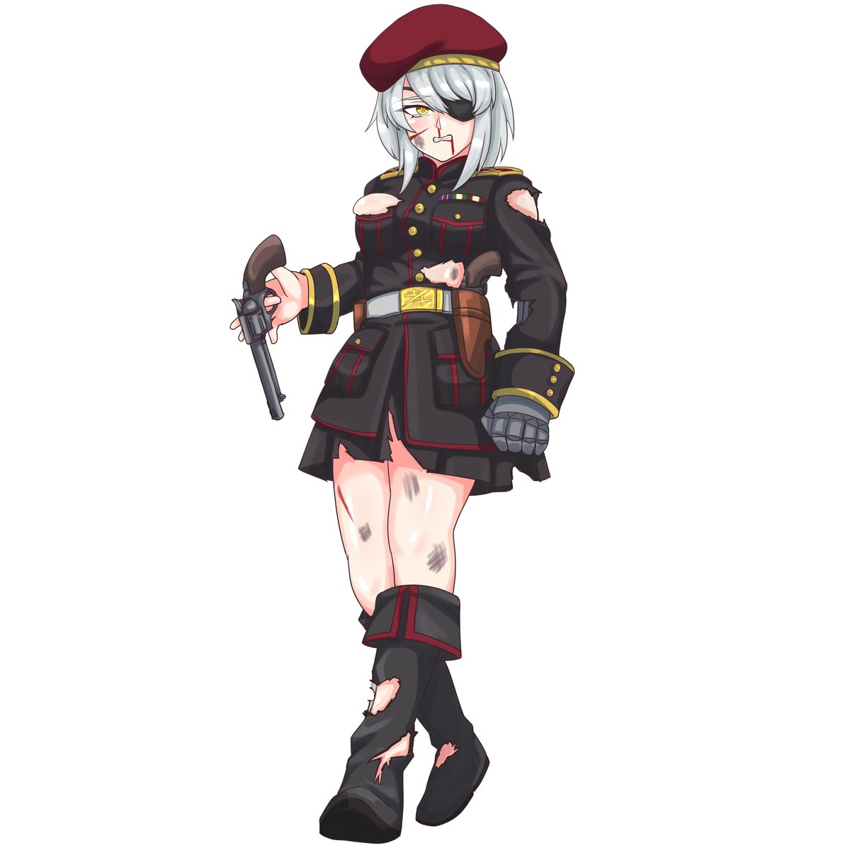 「立ち絵っぽいのと重症差分 」|ツチノコ スネークのイラスト