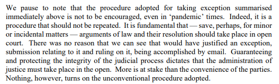 "It is fundamental that — save, perhaps, for minor or incidental matters — arguments of law and their resolution should take place in open court.": aucc.sirsidynix.net.au/Judgments/VSCA…