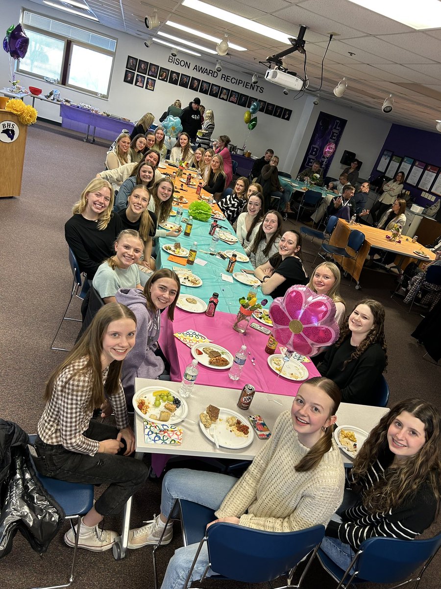 CoachBAMetcalf's tweet photo. Tonight the Buffalo girl’s basketball family celebrated our amazing student-athletes accomplishments in the classroom and on the court! #B1BGBB #BisonFamily #TodayIsTheOnlyDay https://t.co/pE0hNnjR4g