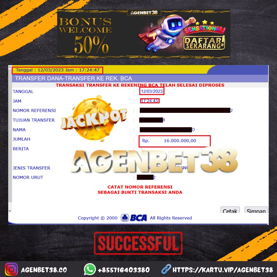 Agenbet38_'s tweet photo. Selamat Atas Kemenangannya Boskuh ❤️
.
#langsungtransfer #langsungcair #menangdibayar #menangdibayarlunas #aman #terpercaya #nohoax #notipu
.
#A38 #Slot #Gacor #AGENBET38 #A38GACOR #AGENBET38GACOR #AGEN #AGENHOT #foryoupage #fypシ #fyp #flfl💛 #pragmaticplayslot #polamaxwin https://t.co/GAdhnJGYtl
