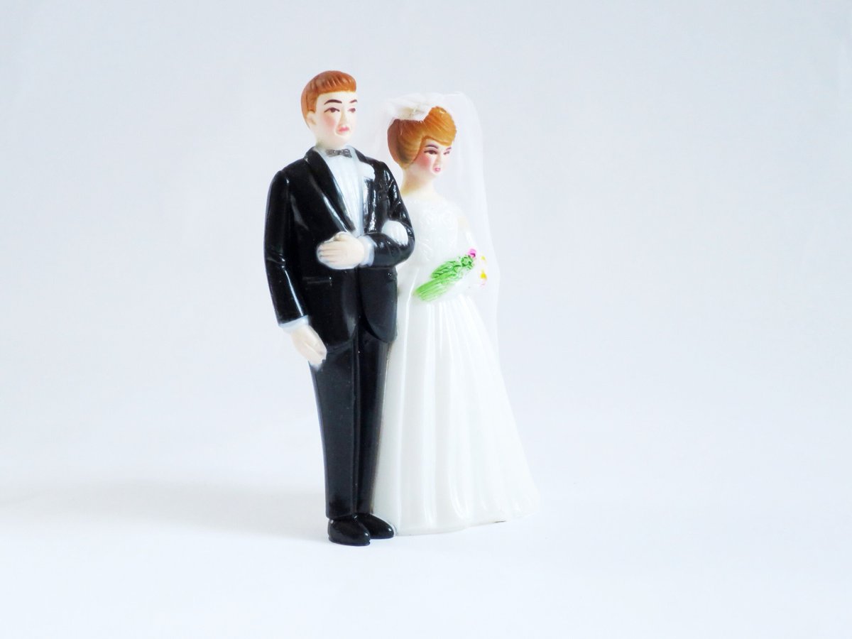 Vintage Bride and Groom Cake Topper made in Hong Kong tuppu.net/84b1d44f #EtsyTeamUnity #SMILEtt23 #PinMe23 #Spring2023 #VintageBridal