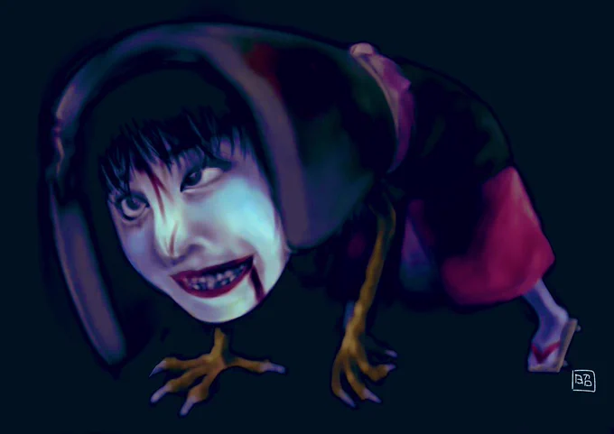 #同一人物が描いたとは思えない絵を晒してみるそういえば最近ホラーゲーム絵描いてないからまた描こうかな(誰も望んでない) 