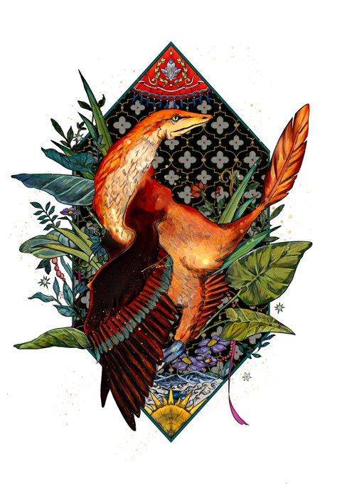 「acrylic paint (medium) bird」 illustration images(Latest)