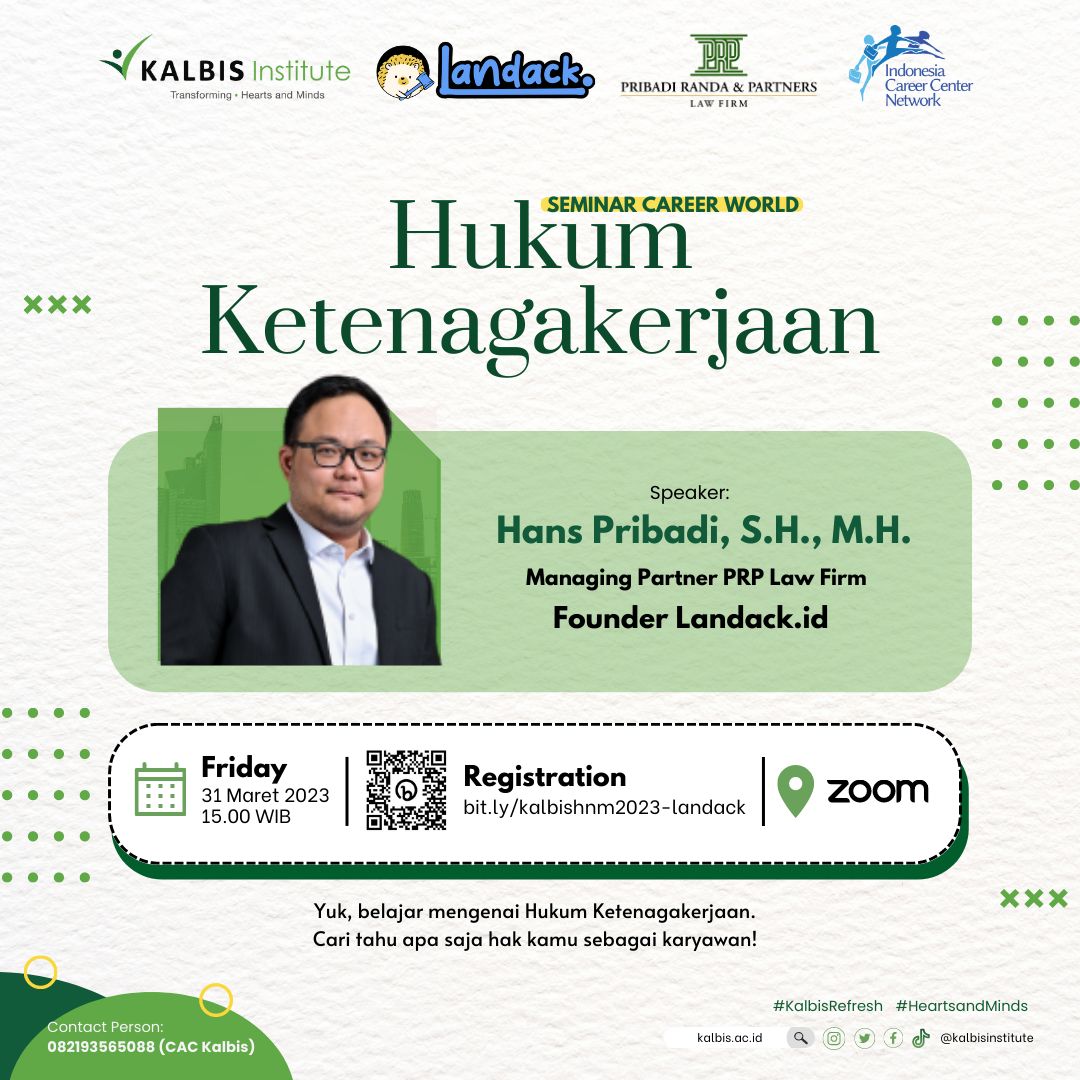 kalbiscareer's tweet photo. Hi Sobat Career👋
Yuk join Seminar Career World: Hukum Ketenagakerjaan!

Link Pendaftaran: https://t.co/GFxfuDeEvE

Sampai jumpa 🤗 https://t.co/C57REB1Scm