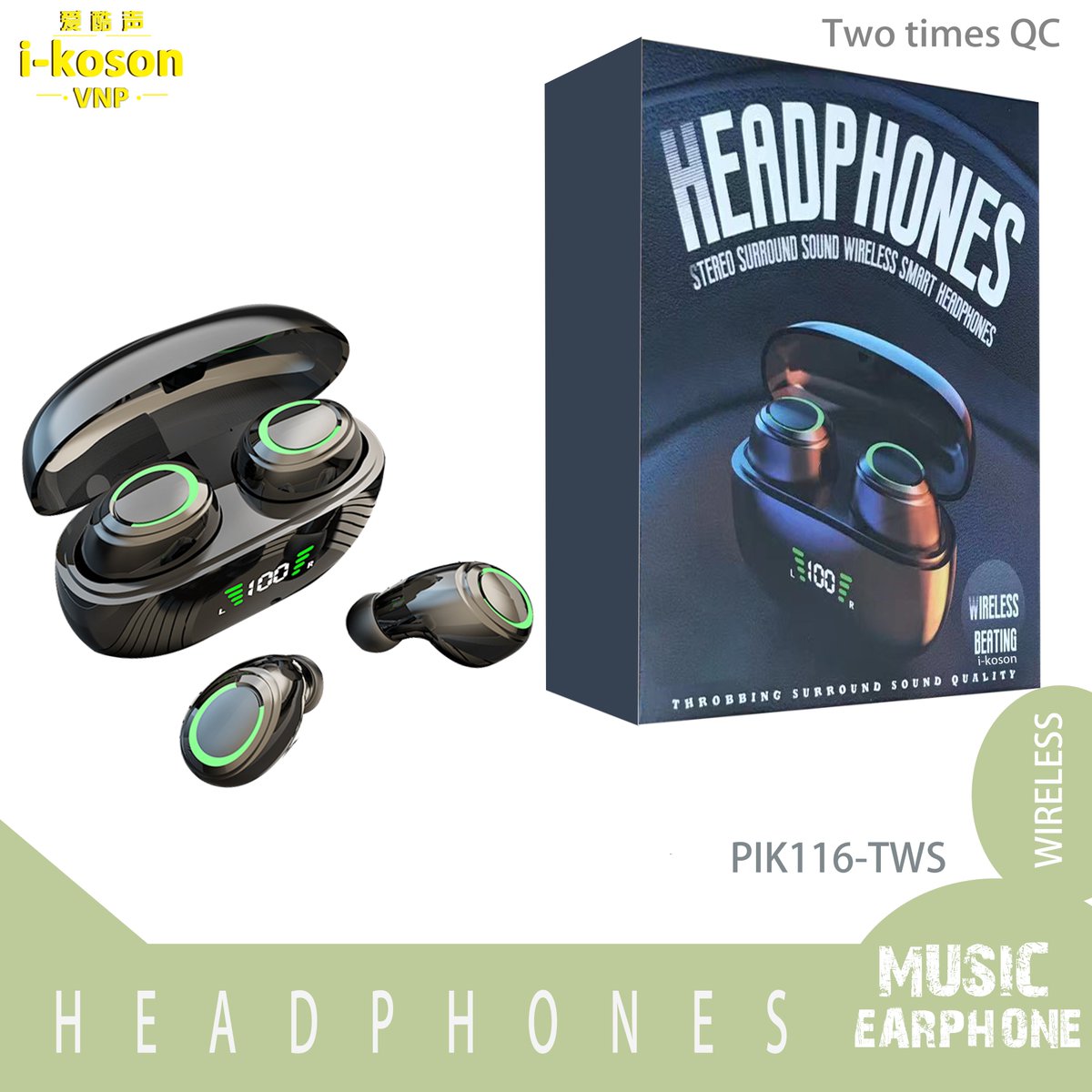 5.0 Wireless Earbuds Noise Cancelling