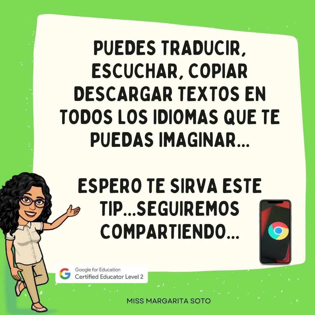 ✅️ ¿Sabías qué desde tu móvil con Google tienes recursos asombrosos?
Y es que la tecnología nos ofrece mil oportunidades para ser más proactivos! 
#google #googleeducator #GoogleEdu #googleforeducation #googlecamera #missmargarita