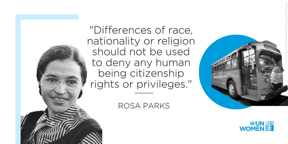 Rosa Parks stood up for her rights by a single act of resistance that triggered many to speak up for equal rights.

On #FightRacism Day, let's honour brave activists like her who #StandUp4Humanrights by speaking up against all forms of discrimination.