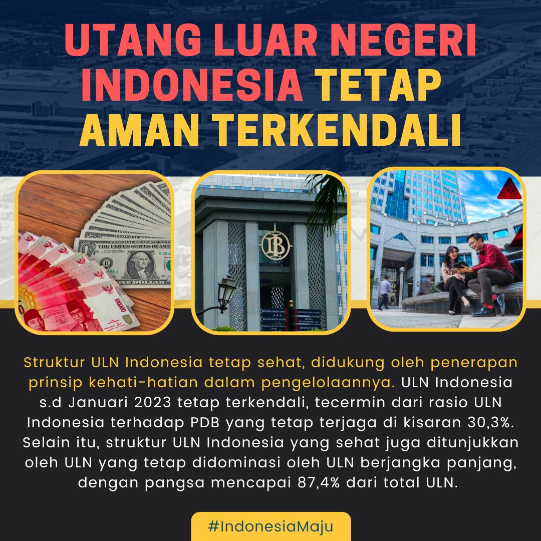toxiccalls's tweet photo. Utang luar negeri Indonesia terpantau aman terkendali. #IndonesiaBersatu #IndonesiaMaju #Jokowi #IndonesiaTanpaResesi #EkonomiIndonesia https://t.co/4yhDwid0Bk