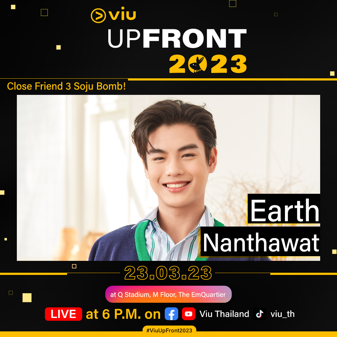 ViuTalent_TH's tweet photo. ⭐มาพบนักแสดง #CloseFriendโคตรแฟน3 ในงาน #ViuUPFRONT2023 พร้อมกองทัพนักแสดง #ViuOrginal อีกมากมาย
📌 At Q Stadium The EmQuartier
พฤหัสบดีที่ 23 มีนาคม 2023
ดู Live ได้ที่ FB, YT, TT : Viu Thailand เริ่ม 18.00น.🕕
#EarthNanthawat #Viuอ่านว่าวิว https://t.co/wK8ic5MobD
