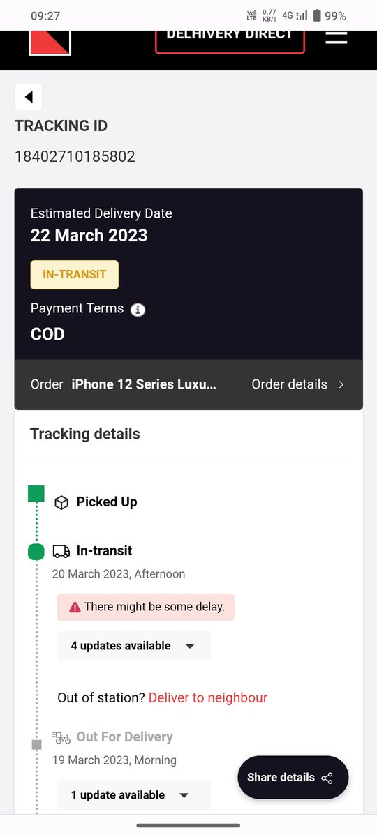 bakolia_setup's tweet photo. @help_delhivery I am complaining from 3 days continuously take action against your delivery boy from your company I am upset by calling and emailing I am not getting my parcel which I ordered was not sent to my location with tracking id number he is going to your delivery boy https://t.co/22ndsugTpF