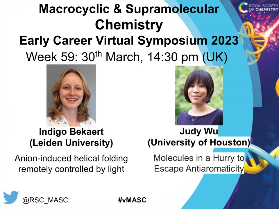 Join us for the next vMASC seminar on 30/3 at 14.30 (UK) - join us for two great talks from Indigo Bekaert <a href="/IndigoBekaert/">Indigo Bekaert</a> and Prof. Judy Wu <a href="/JudyWuChem/">Judy Wu</a>! Sign up as usual mascgroup.co.uk/vmasc-4/