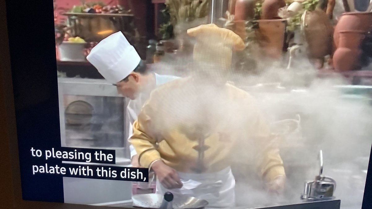 basbo1000's tweet photo. I’m so hooked on Iron Chef at the moment, this episode is with milk. French inspired. Wow, milk is impressive https://t.co/5BoSPZ1Tqu