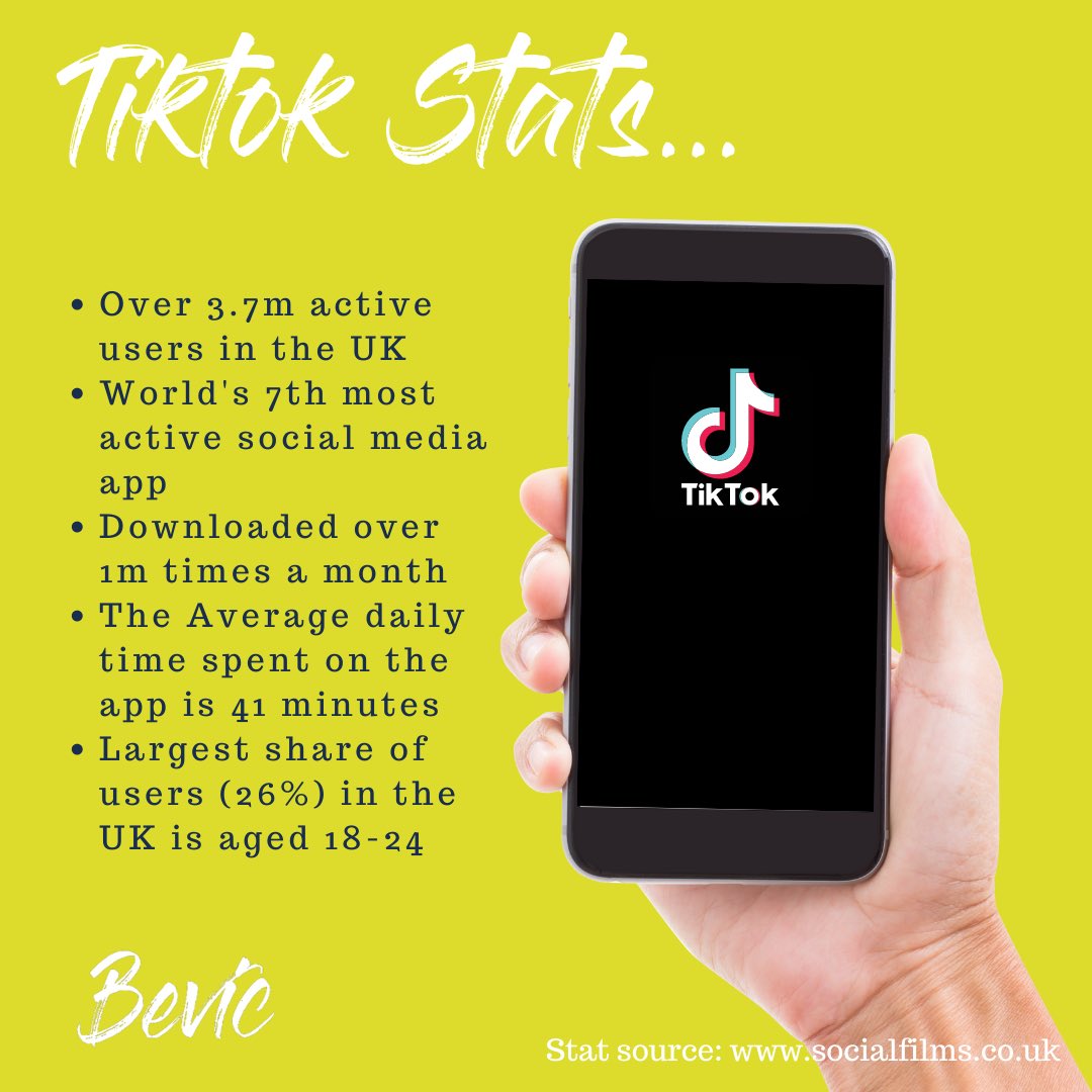 BevicMSL's tweet photo. Here’s an update on some of the latest stats for key social media platforms in the UK.
⭐️ Facebook
⭐️ Twitter
⭐️ Instagram
⭐️ TikTok
#socialstats #outsourcedmarketing #businesstips #socialmedia #audiencecommunication https://t.co/Yjj2Og5qQs