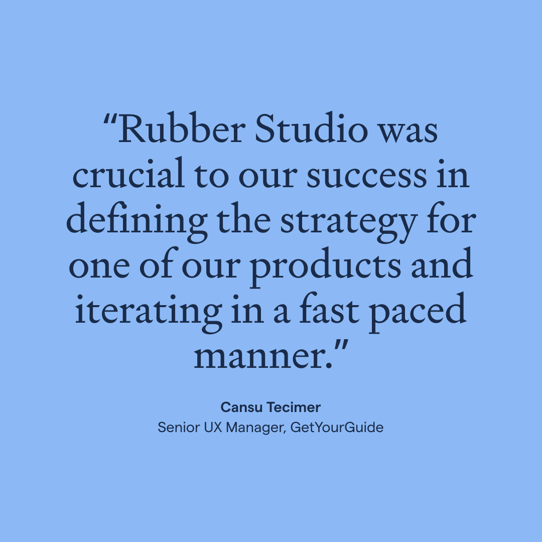 rubberstudio's tweet photo. We ran all Product Design related aspects in collaboration with their in-house team, culminating in a new GetYourGuide Homepage and Originals landing pages. https://t.co/FksWxkRuKt