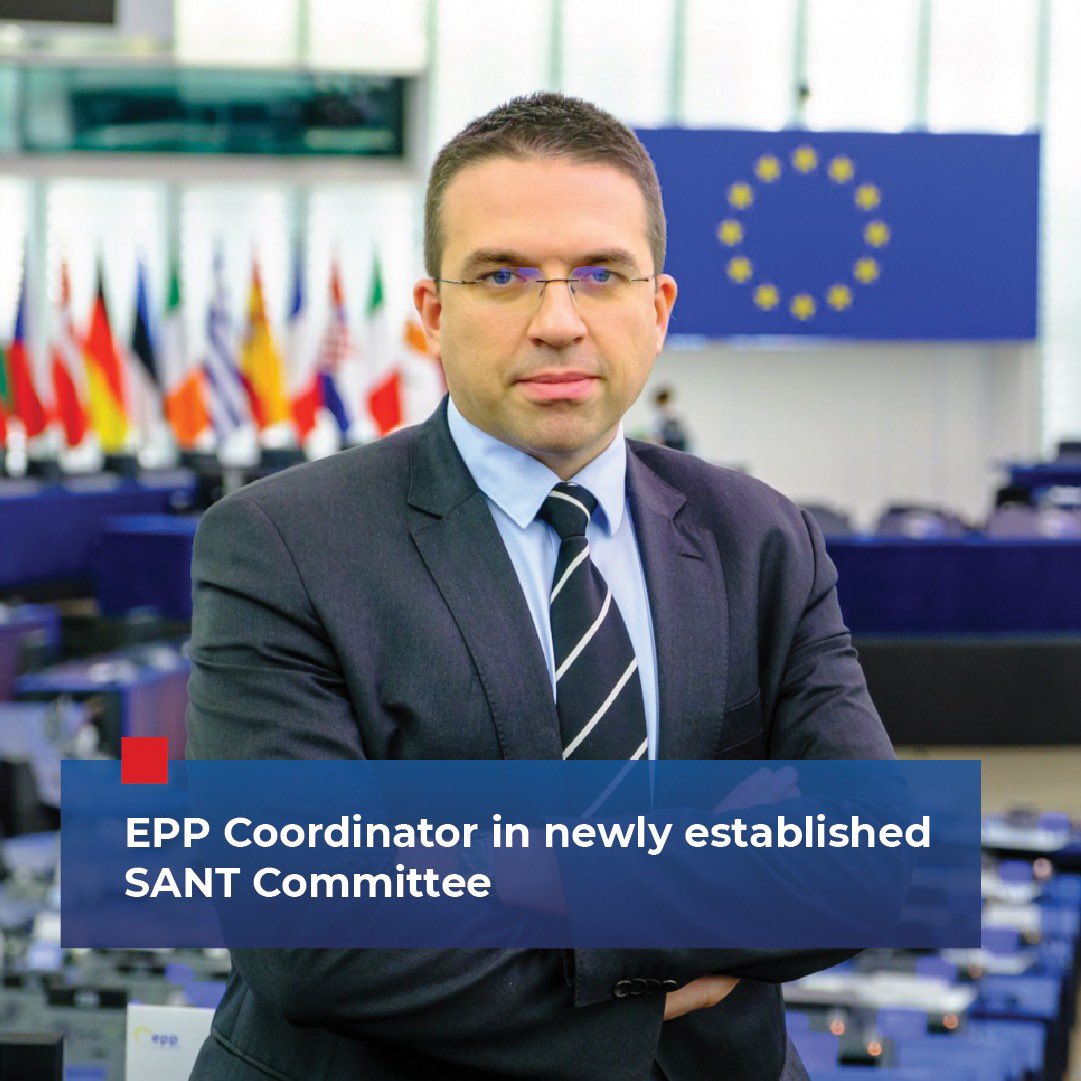 TomislavSokol's tweet photo. I am grateful to my @EPPGroup colleagues for electing me as Coordinator in #SANT Committee, recognising my work in #health so far. Our more dedicated approach in #SANT will allow greater oversight of policies and programs which will help us build a robust European Health Union. https://t.co/fvhdCbxPjD