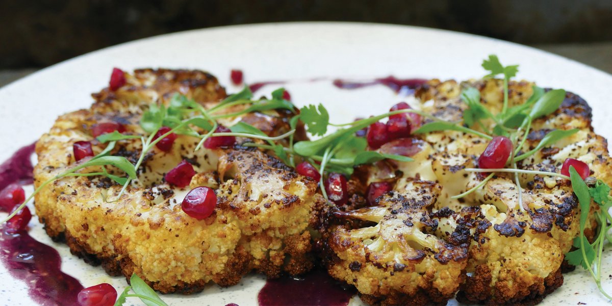Live life on the veg with our delicious Cauliflower Steaks with a Red Wine Jus, created by Michael, Catering Manager. T:01491 826000 or 
E: sales@connectcatering.co.uk
#connectcatering #hospitality #contractcatering #independentschoolcatering #cauliflowersteak