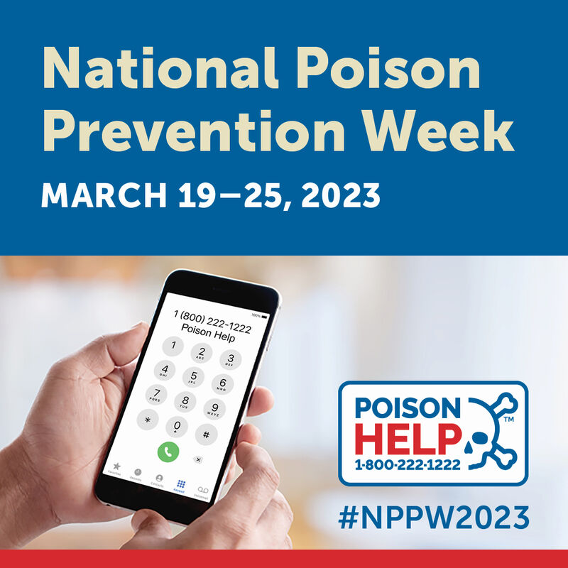 schoolnurses's tweet photo. When poison happens Poison Centers are there for you. Save the Poison Help number in your contacts, and join us as we celebrate National Poison Prevention Week! #NPPW23 https://t.co/VuA8xh3Idi. @PoisonCenters https://t.co/ZsVC6i2nsx