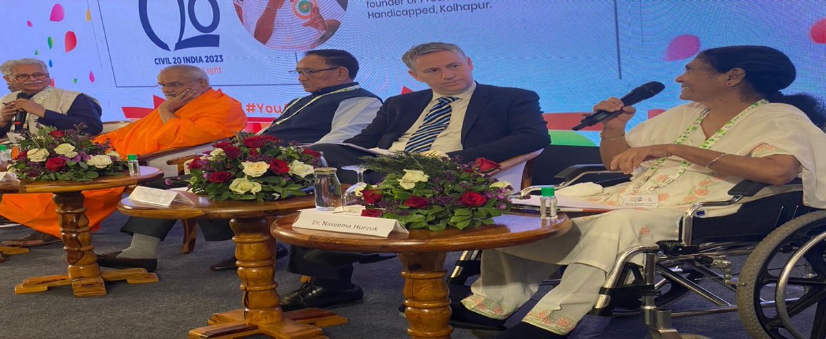 PIB_India's tweet photo. Second Plenary Session of CIVIL20 India 2023 focuses on ‘Civil Society Organisations and Promotion of Human Values’

Read here: https://t.co/rICZxnBoTq https://t.co/O0Ac25u3Bm