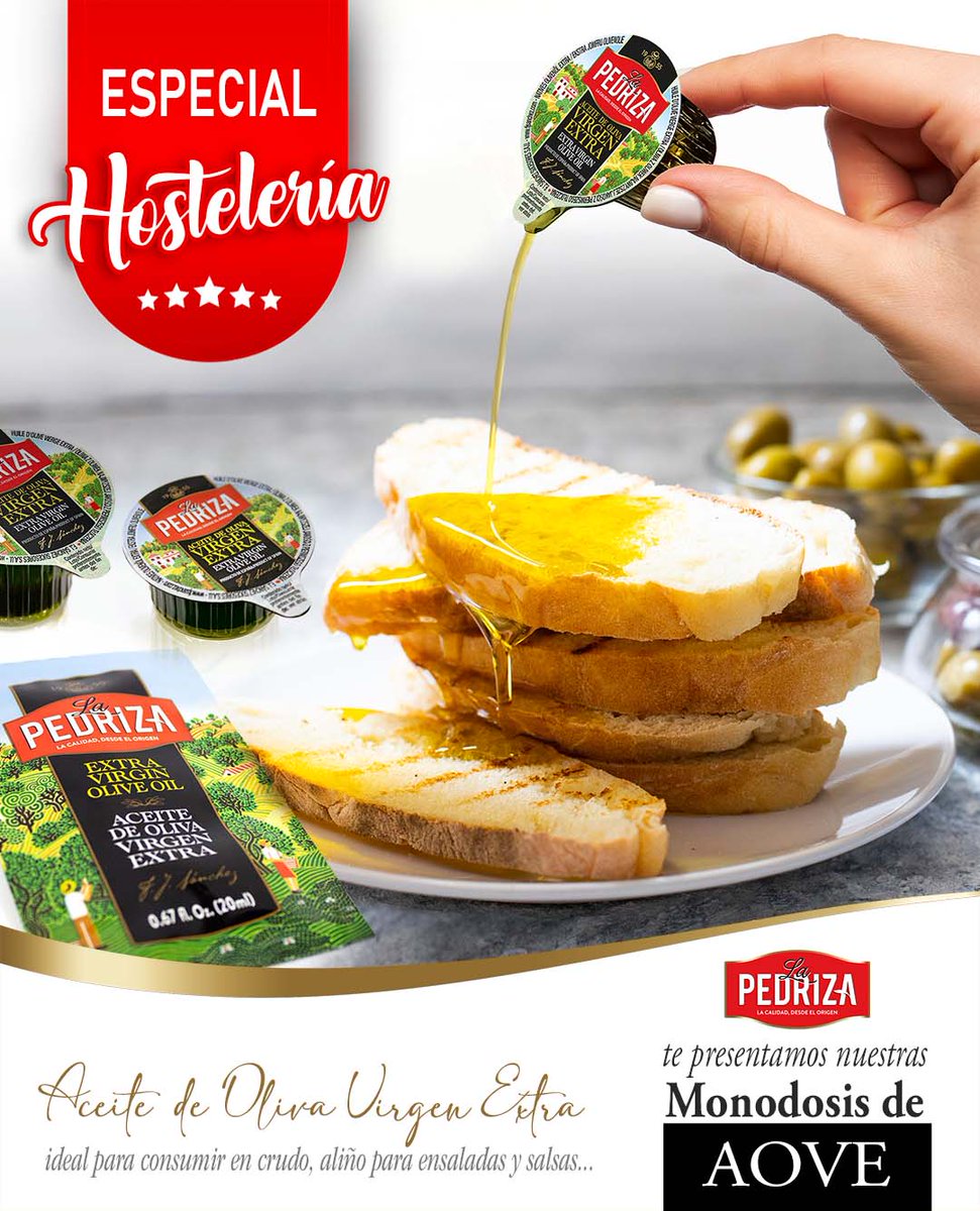 LaPEDRIZAFJ's tweet photo. las MONODÓSIS se pueden llevar a cualquier parte, consumirlas en viajes o comer en el trabajo🥗
Están especialmente indicadas para hostelería, por ser irrellenables, por higiene y por su fácil apertura.
+ INFO:
▶️https://t.co/kAI33Vmo1Z
#Aceitedeoliva #fjsanchez #monodosisAOVE https://t.co/41LKBChPCS