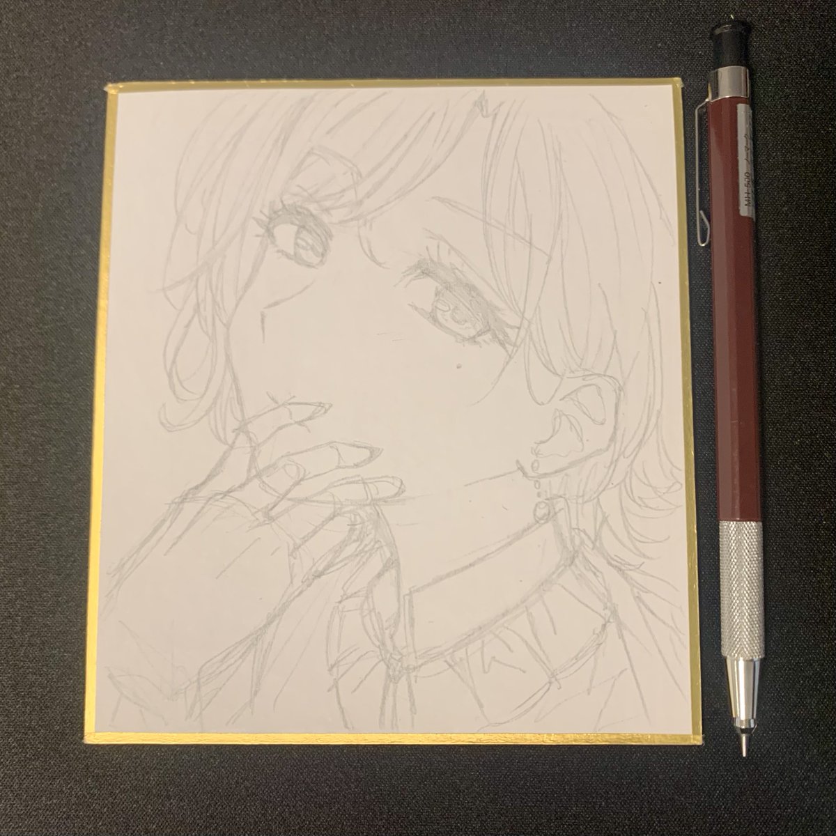 下描き→ペン入れ→仕上げ 
