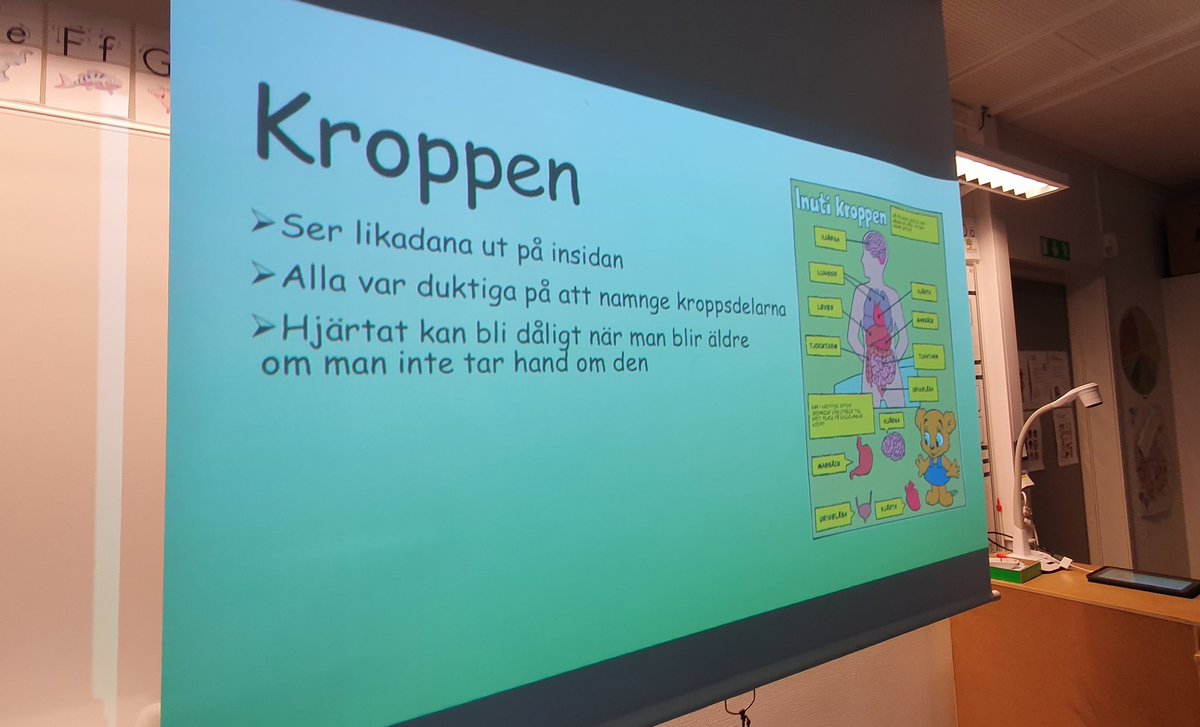 Skolsköterskan på Långmosseskolan har haft hälsosamt. Nu presenterar hon sammanställningen för 2:orna.#Långmosseskolan #skola #hälsa