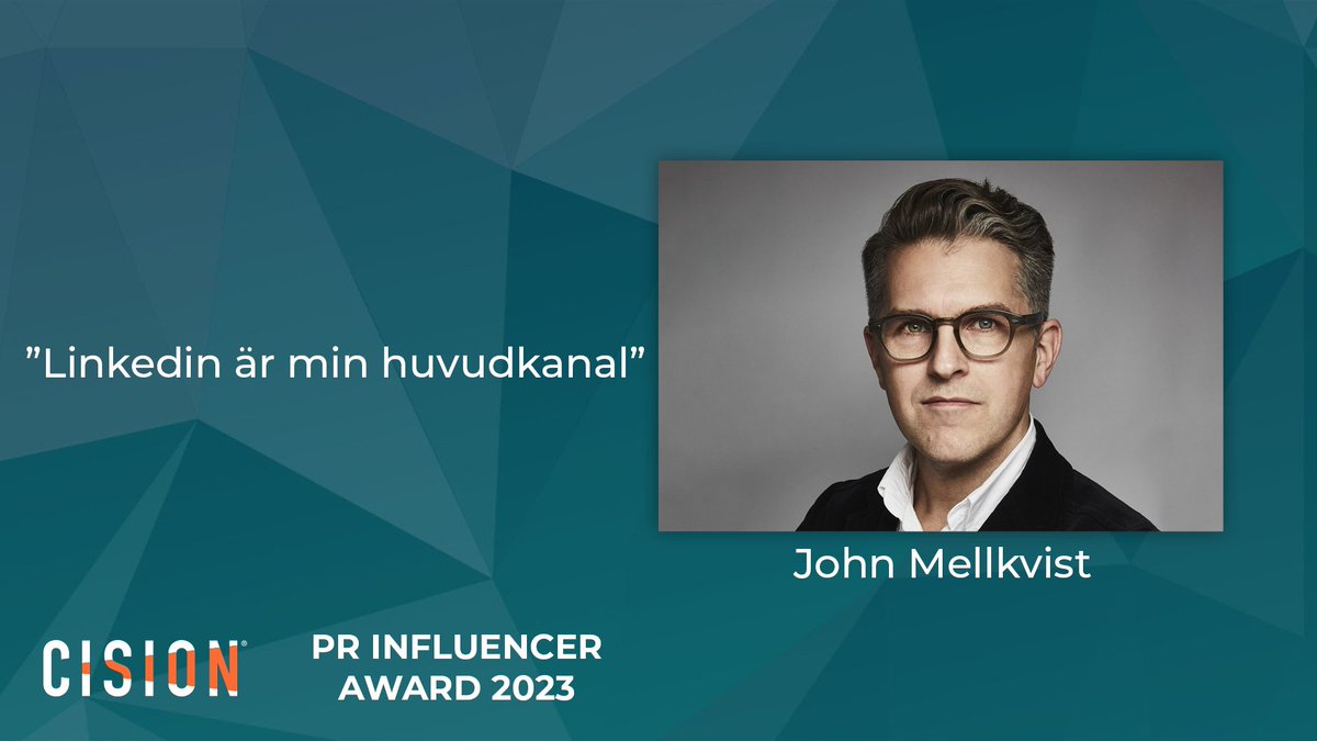 CisionSverige's tweet photo. John Mellkvist är seniorkonsult på Kreab, expert på ålderism och finalist till ”Cision PR Influencer Award 2023”. Hur har han lyckats med sin digitala opinionsbildning? Läs här https://t.co/h4CP9UWuhL https://t.co/BW0TNRDCDU