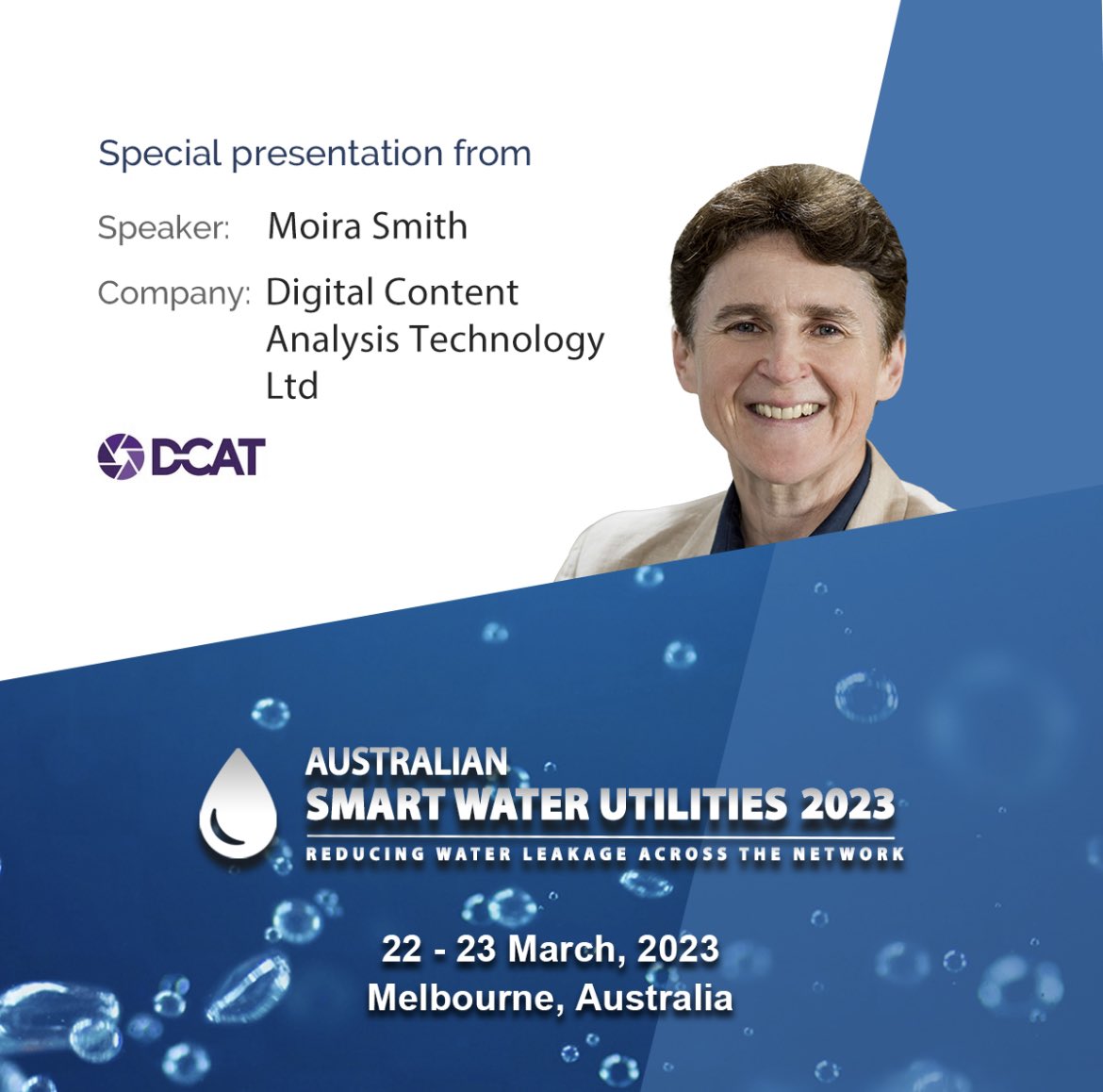 D-CAT (@dcatsolutions) on Twitter photo All set for #Australian #smart #water #utilities conference tomorrow. Come along to hear from our CTO Dr Moira Smith & Quentin Béchet from <a href="/VeoliaANZ/">Veolia ANZ</a> on how to utilise #satelliteimagery & smart technology #data within your existing water infrastructures
australia.smart-water-utilities.com All set for #Australian #smart #water #utilities conference tomorrow. Come along to hear from our CTO Dr Moira Smith & Quentin Béchet from <a href="/VeoliaANZ/">Veolia ANZ</a> on how to utilise #satelliteimagery & smart technology #data within your existing water infrastructures
australia.smart-water-utilities.com