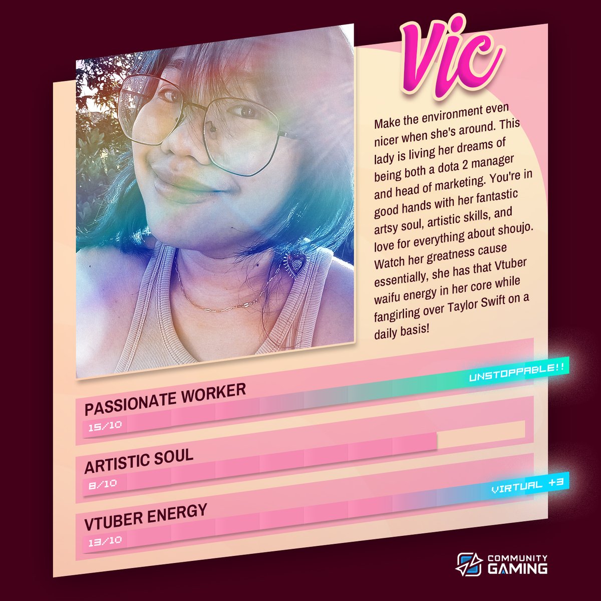 CGaming_SEA's tweet photo. Allow us to introduce this talented and passionate girl @xsuperseiya who is dedicated to empowering women in gaming. We are thankful for her heart and the capabilities she possesses. She’s such a gem😇
#GameOnGirl #IWD2023 #SEApremacy https://t.co/OzI11A3Hwf