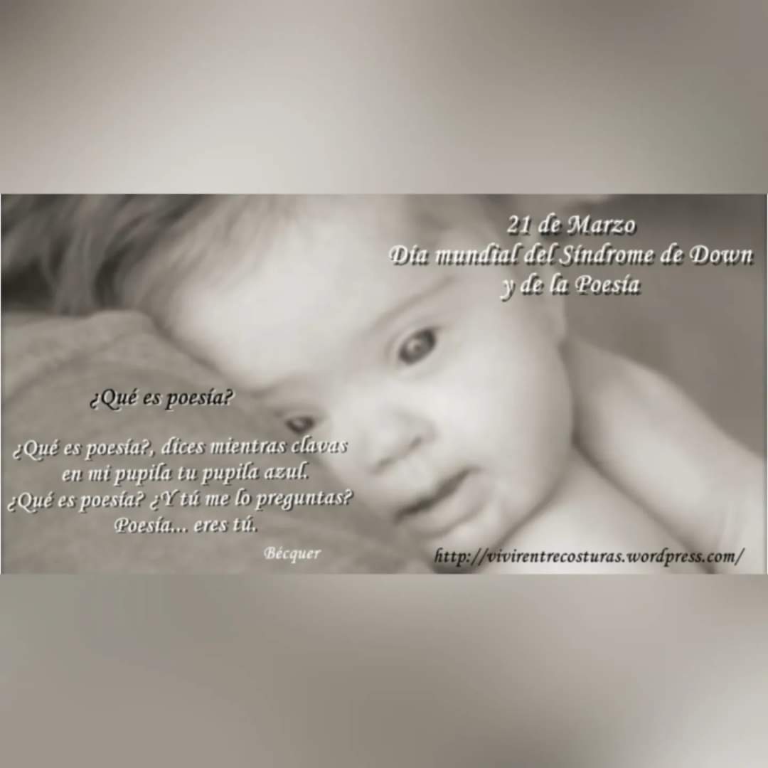 marielafranco32's tweet photo. Dia de las personas con sindrome de Down, son transparentes, cariñosos, tienen el alma bonita, sientes debilidad por ellos y te roban el corazón.
Y para todos los poetas en el dia de la poesia que hacen mejor ese territorio que todos llamamos "vida real"
Feliz dia! ❤️
#sdown https://t.co/CGxR1OPlIE
