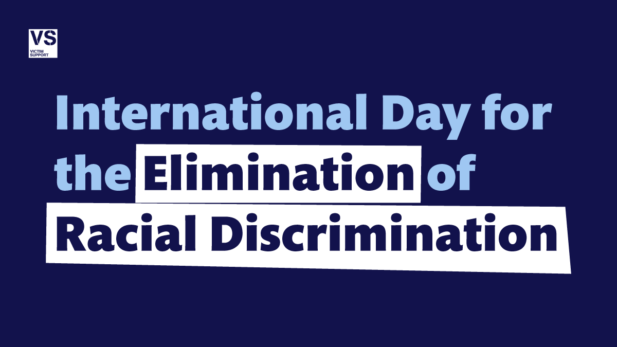 You should never have to face abuse, hate or discrimination of any kind. You don’t have to report the incident to the police to access our support.
Get in touch, any time.
☎️ 08 08 16 89 111
💻victimsupport.org.uk/live-chat
#InternationalDayForTheEliminationOfRacialDiscrimination