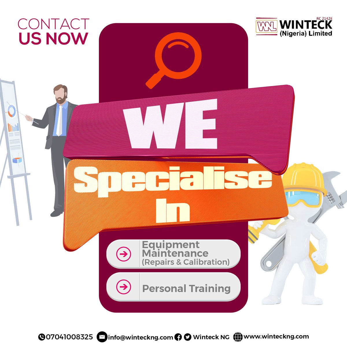 Winteckng's tweet photo. We offer top notch maintenance services and trainings 
Contact Winteckng for your maintenance, calibration, repairs and Training.
#Science #technology #TechnologyNews https://t.co/CCtvdj5dZj