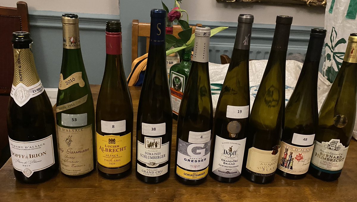 Great tasting last night of delicious @AlsaceWines with @christoswineman. Lovely range of grapes, flavours and styles, enjoyed by everyone #DrinkAlsace