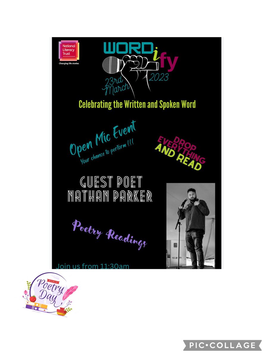 FYiBlackpool6th's tweet photo. Happy #WorldPoetryDay! We are looking forward to our own Wordify Festival on Thursday 23rd March with guest poet @parkerwords 
Staff and students @BlackpoolSixth, join us to share your favourite poem or short piece of writing.
@worldpoetryday @Literacy_Trust #GetBlackpoolReading https://t.co/sgWuH8Bgo5