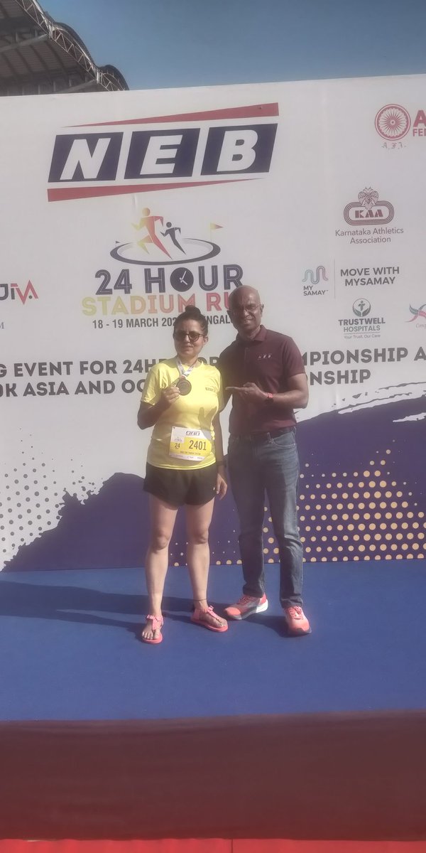deebaa_farrah's tweet photo. This time it was a 24 hour stadium run at Bengaluru on 18th and 19th Mar 2023. Recovering from virals and health issues, I endured and survived well on track.
#challengeyourlimits #runningmotivation #runningmoms #nebsports #indianrunners https://t.co/QPo2eqFBjx