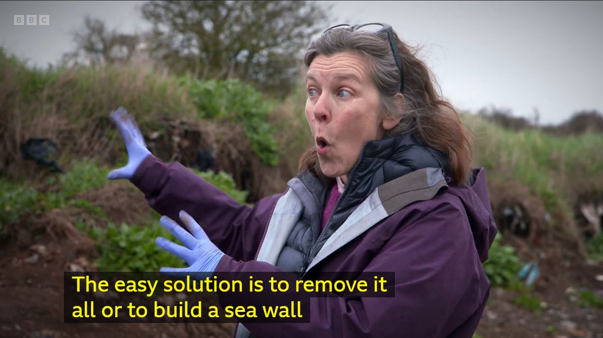 QMUL_HSS's tweet photo. #ICYMI on @BBCTheOneShow last night, catch up with our @QMULgeography professor @DrKateSpencer sharing her expertise on the environment risks of landfill #pollution along the coastline: https://t.co/27aPYewxES #EnvironmentalJustice #EnvironmentDisaster https://t.co/wMCp0j2B79