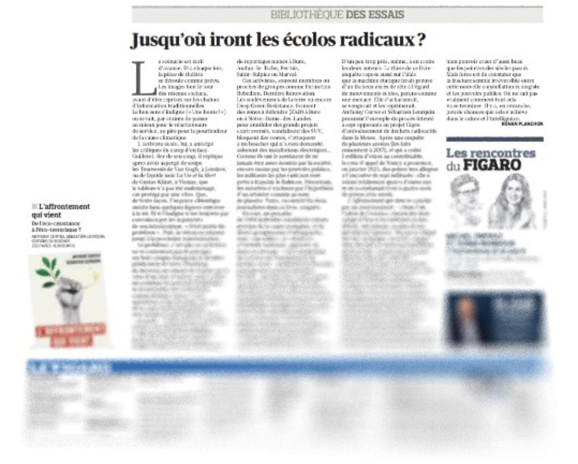 🗞 « Une enquête fouillée de plus d’un an et de dizaines de reportages menés à Bure, Audun-le-Tiche, Pertuis, Saint-Sulpice ou Marval »

« L’affrontement qui vient » dans <a href="/Le_Figaro/">Le Figaro</a> sous la plume de <a href="/RonanPla/">Ronan Planchon</a> ✍️🙏

🔗 lefigaro.fr/vox/societe/ju…