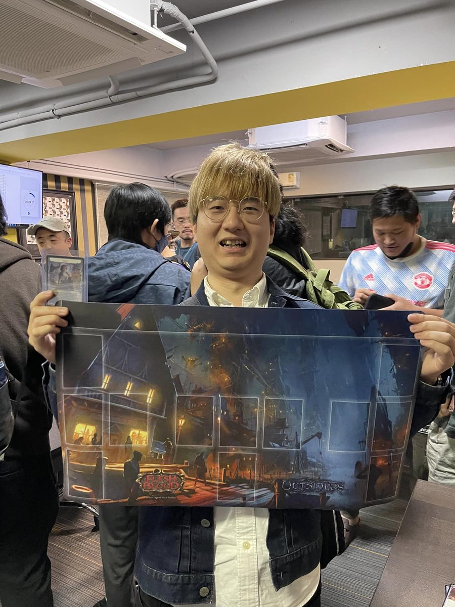 Homerunfab's tweet photo. @Homerunfab Outsiders pre-release 5-0 winner Ar Bun's Katsu! Congratulations!
#fabtcg #fabhk #outsiders #prerelease https://t.co/3GDehuO91i