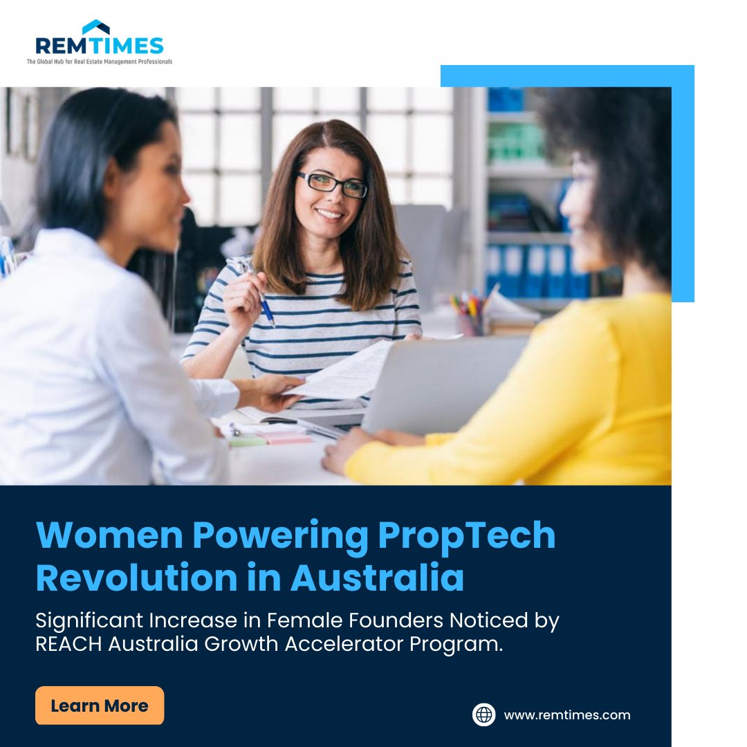 remtimestoday's tweet image. The landscape of the PropTech industry in Australia is changing, as more women are taking the lead and launching their own startups.

#WomeninPropTech #PropTechAustralia #FemaleFounders #WomenEntrepreneurs #DiversityinTech #PropTechGrowth #WomeninLeadership