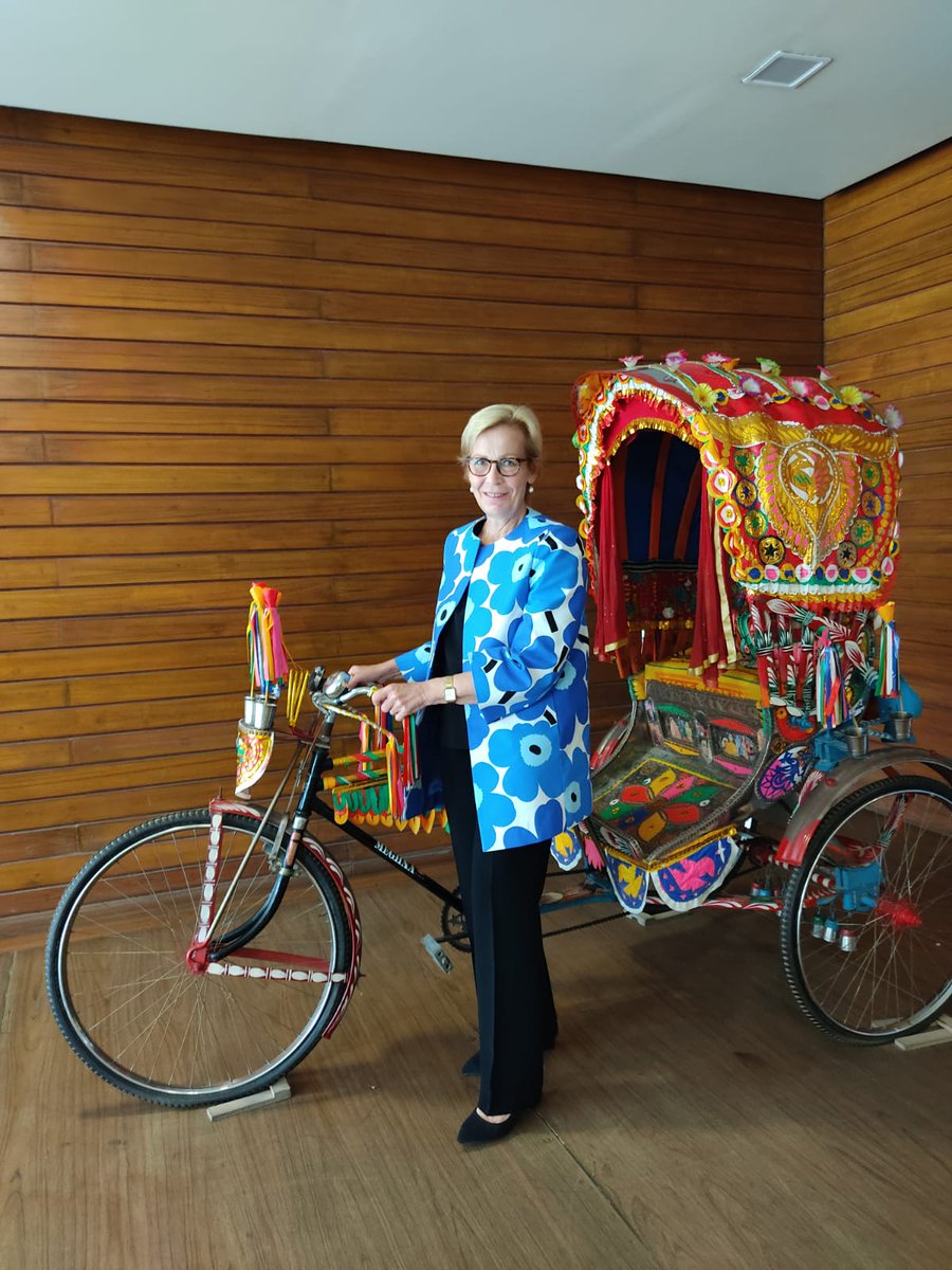 FinlandinIndia's tweet photo. #FinlandMeansBusiness
@AmbKoukkuRonde is in Dhaka and like always her focus is on important topics such as #sustainability, #greentransition, #wastetoenergy and #circulareconomy.
🇫🇮Finland has been doing active work in 🇧🇩 and we hope to strengthen our cooperation in 2023 https://t.co/Q24FxRk9vH