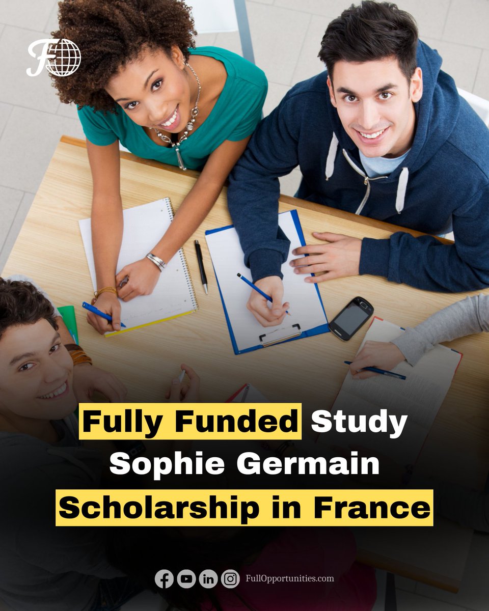 🎓💡 Discover the amazing Fully Funded Sophie Germain Master's Scholarship Program!🌟

For more details: lnkd.in/dhCjz7f7

#Scholarship #HigherEducation #SophieGermain #MathGenius #AcademicSuccess #FundingYourFuture #StudyAbroad