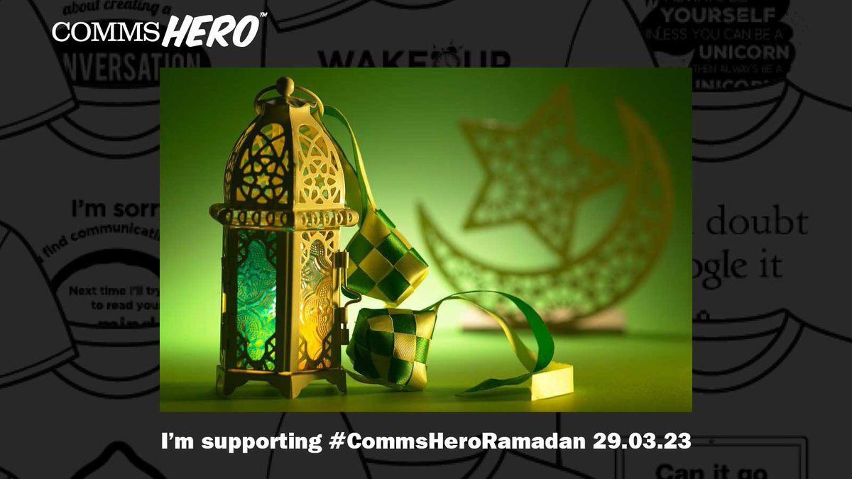 #CommsHeroRamadan

"This is your sign, from me to you, to immerse yourself within the #CommsHero community and take the time to learn a little about Ramadan and also understand the benefits of reflecting on how you feel." - @Cheryl_aster 

Read more: ow.ly/cn8l50N5HZl