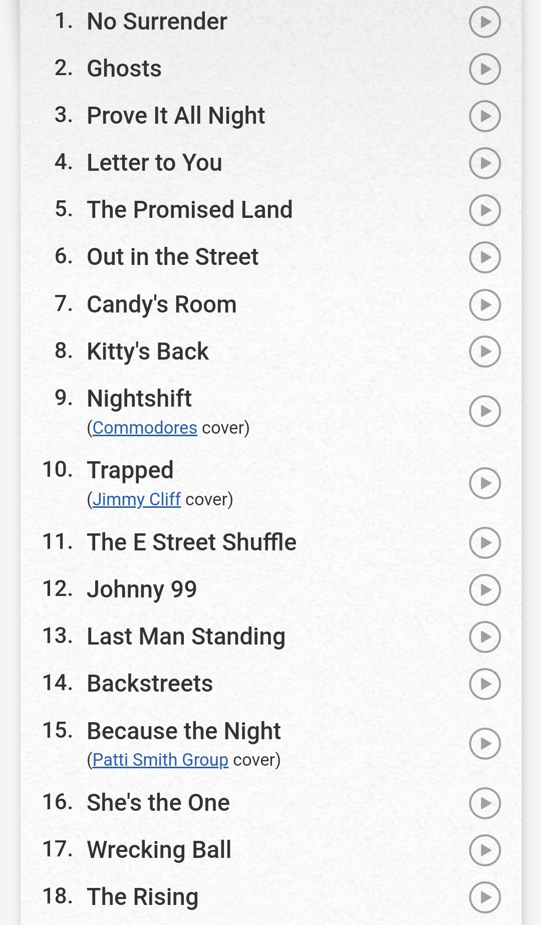 Bruce Springsteen's Tour News on Twitter "The setlist from the show in